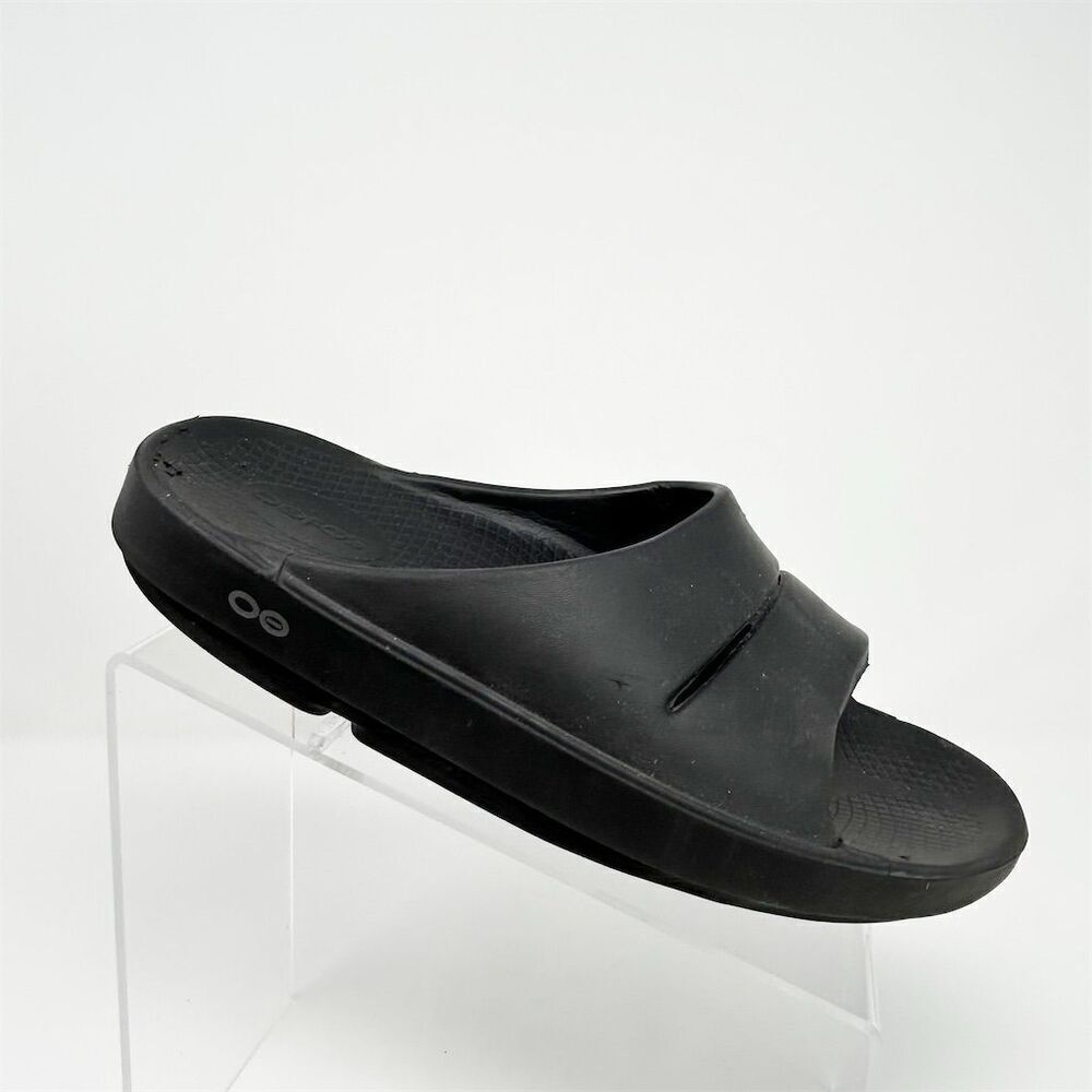OOFOS Unisex OOahh Sport Recovery Slide Sandals Black Casual Summer M8, W10